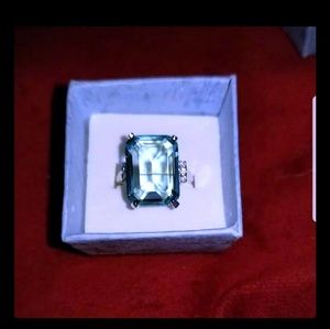 24 hr sale Aquamarine Silver Ring